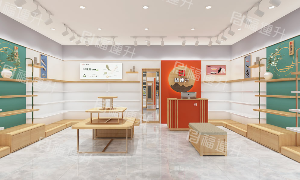 福连升健康舒适休闲鞋、老北京布鞋店面效果图2