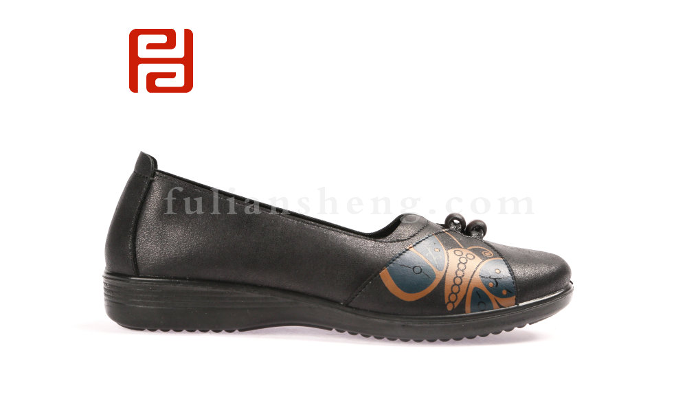 福连升2020春季软底软面休闲中老年妈妈鞋女士单鞋图片