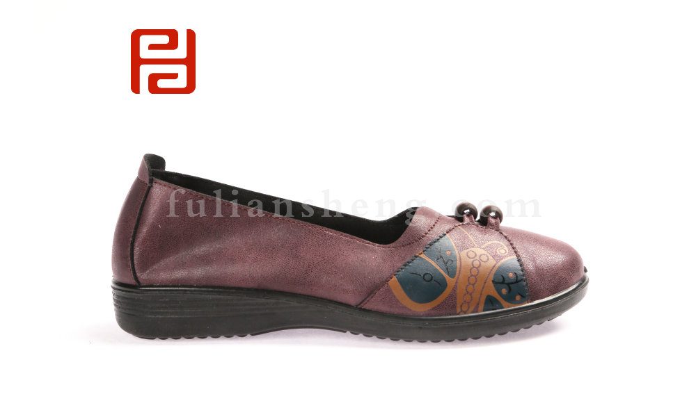 福连升2020春季软底软面休闲中老年妈妈鞋女士单鞋图片