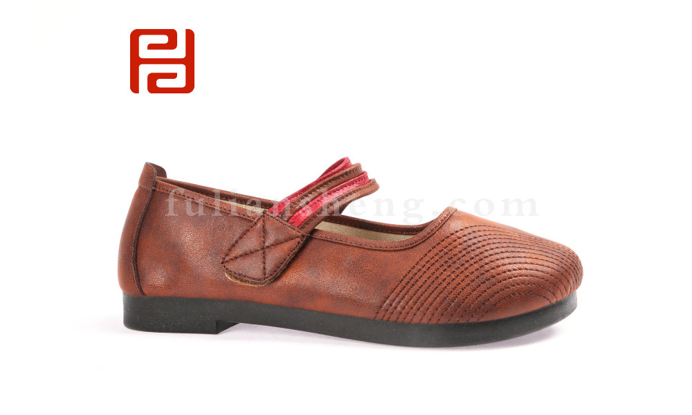 福连升2020春季轻便透气防滑免洗浅口女单鞋妈妈鞋图片