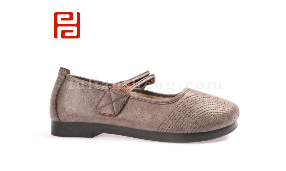 福连升2020春季轻便透气防滑免洗浅口女单鞋妈妈鞋图片