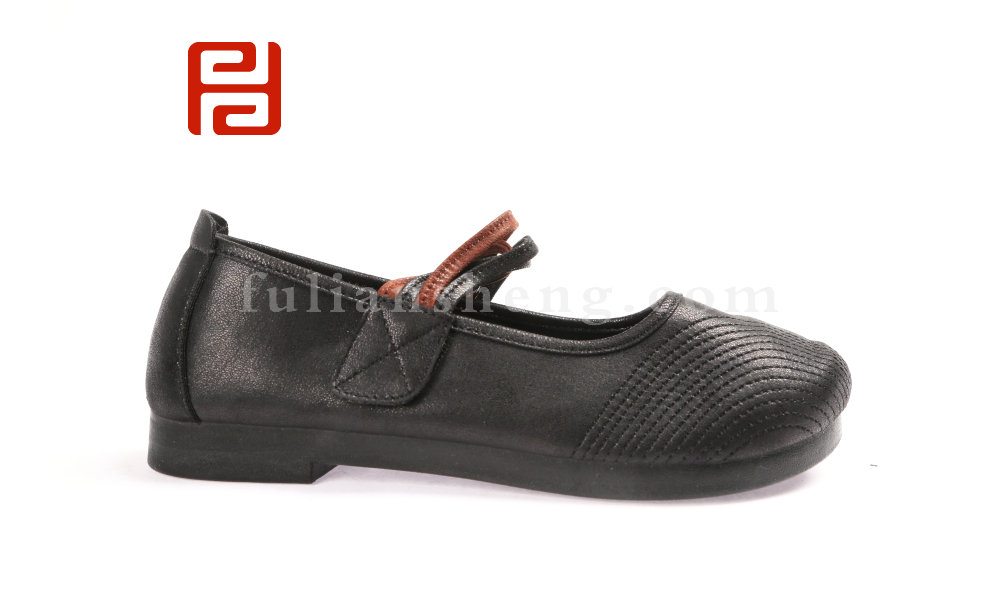 福连升2020春季轻便透气防滑免洗浅口女单鞋妈妈鞋图片