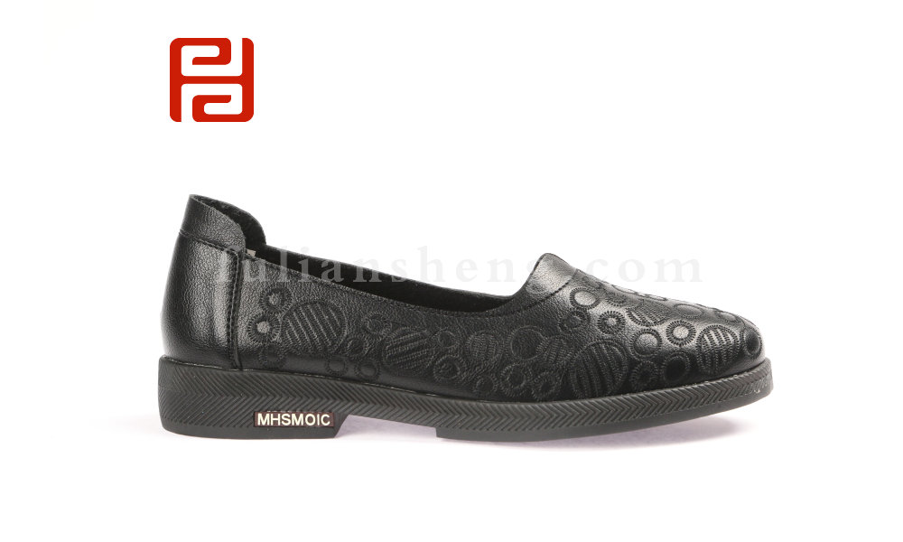 福连升单鞋女平底妈妈孕妇鞋牛筋软底一脚蹬休闲女鞋图片