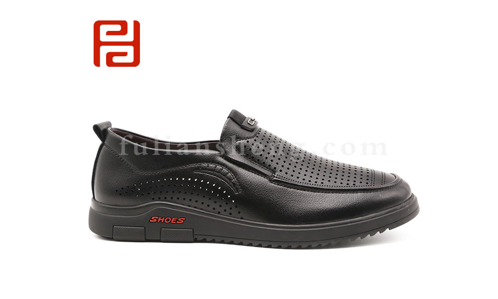 福连升商务男凉鞋 清凉大孔透气防水男鞋图片
