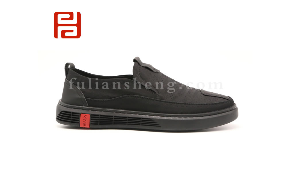 福连升商务休闲男鞋 低帮一脚蹬软底软面透气舒适休闲鞋图片
