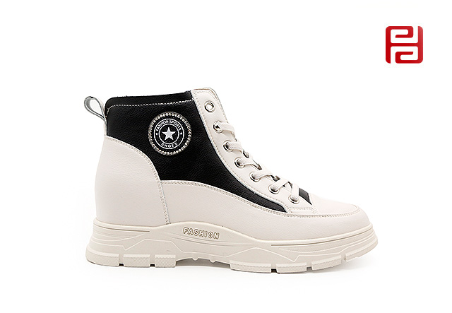 福连升休闲鞋2020冬季新款时尚运动百搭厚底显高牛皮老爹鞋