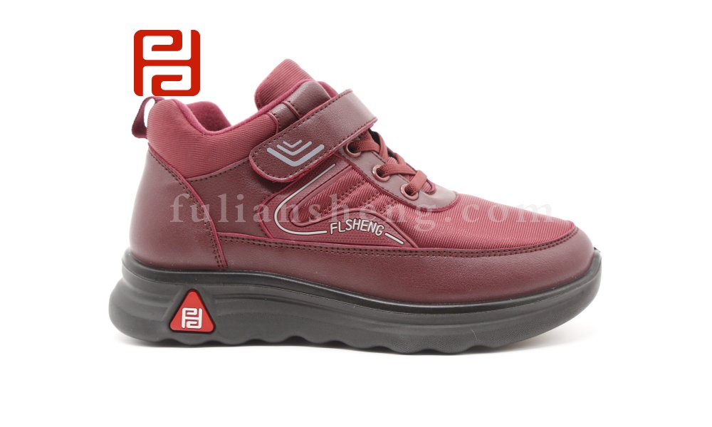 福连升2020冬季新款软弹舒适防滑保暖波纹松糕底健步鞋图片