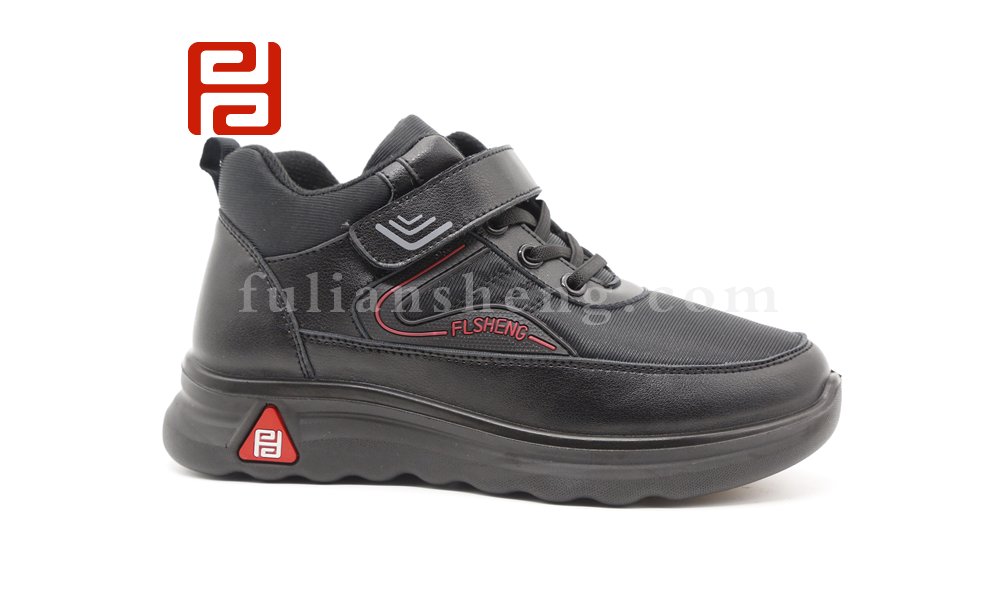 福连升2020冬季新款软弹舒适防滑保暖波纹松糕底健步鞋图片