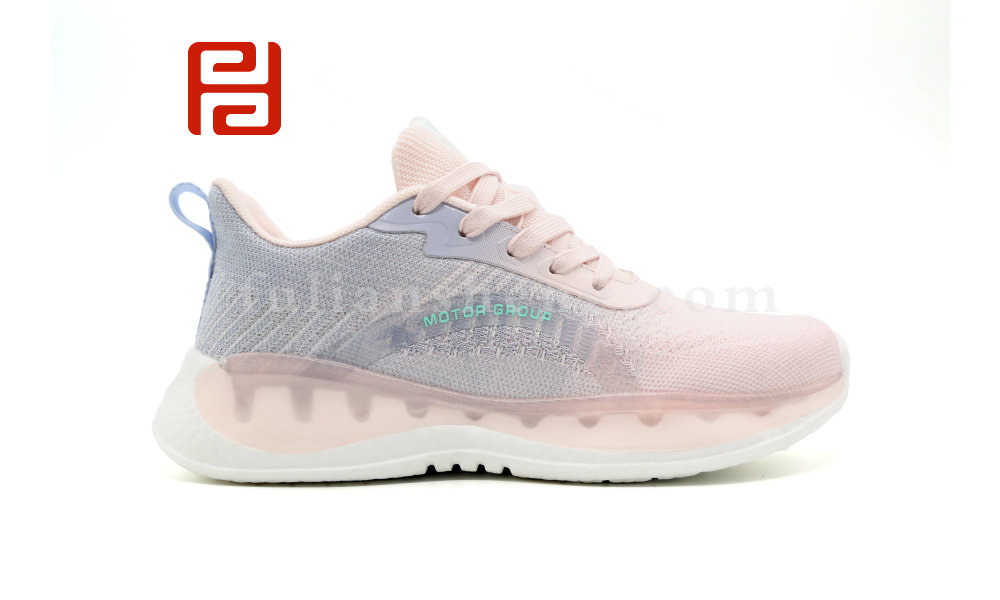 福连升秋季快乐运动女鞋朦幻纱面料爆米花鞋底