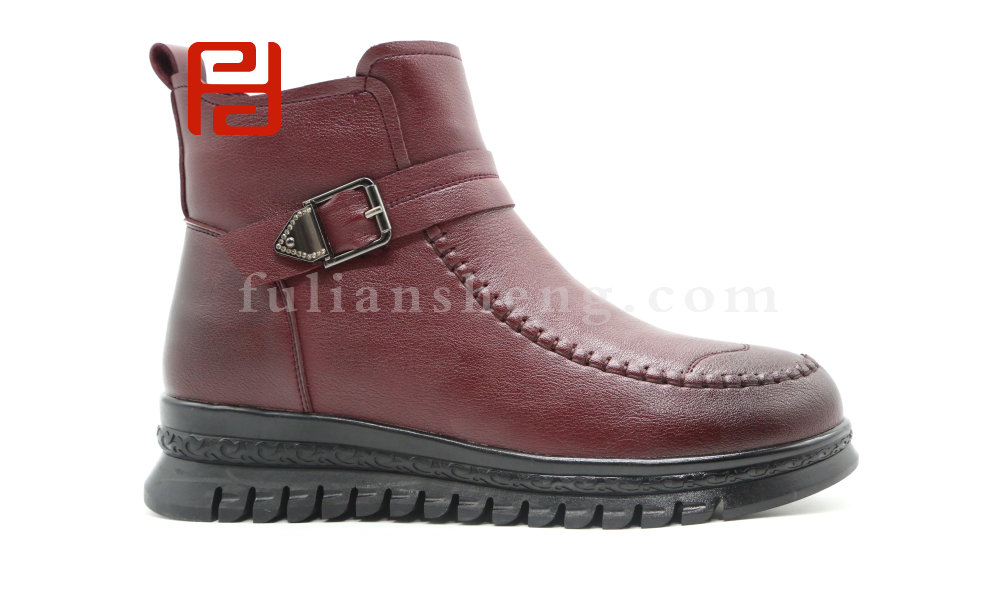 福连升冬季保暖舒适羊毛鞋女鞋老北京布鞋