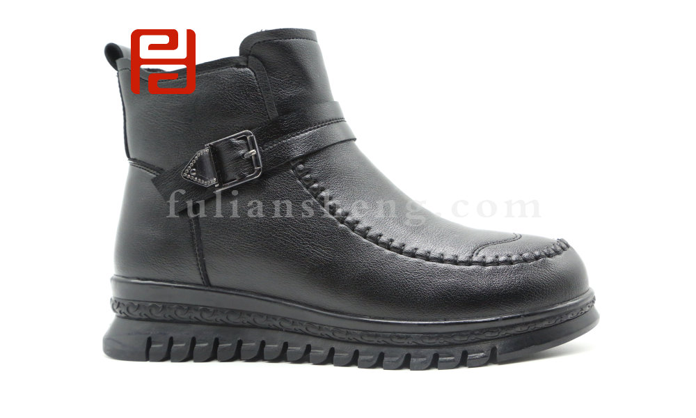 福连升冬季保暖舒适羊毛鞋女鞋老北京布鞋