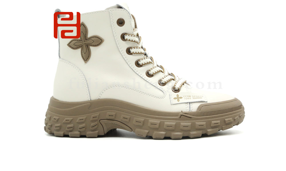 福连升冬季时尚榴莲鞋增高厚底保暖舒适休闲女鞋