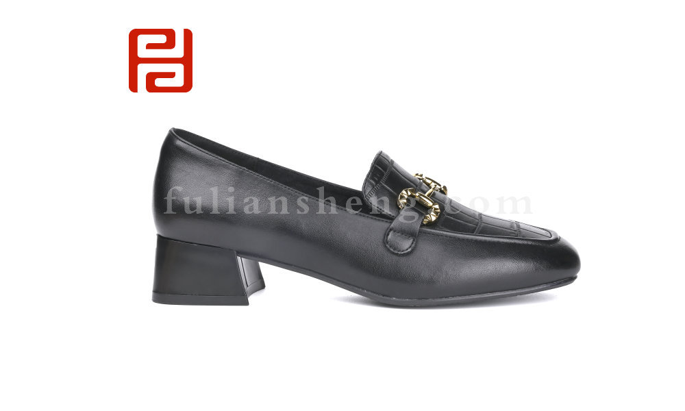 福连升春秋女鞋商务工装时尚中跟舒适时装鞋