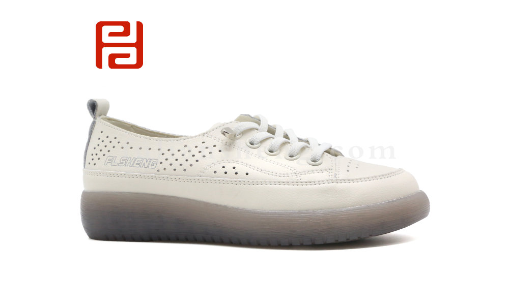 福连升夏季女鞋休闲生活休闲鞋皮面果冻底鞋子