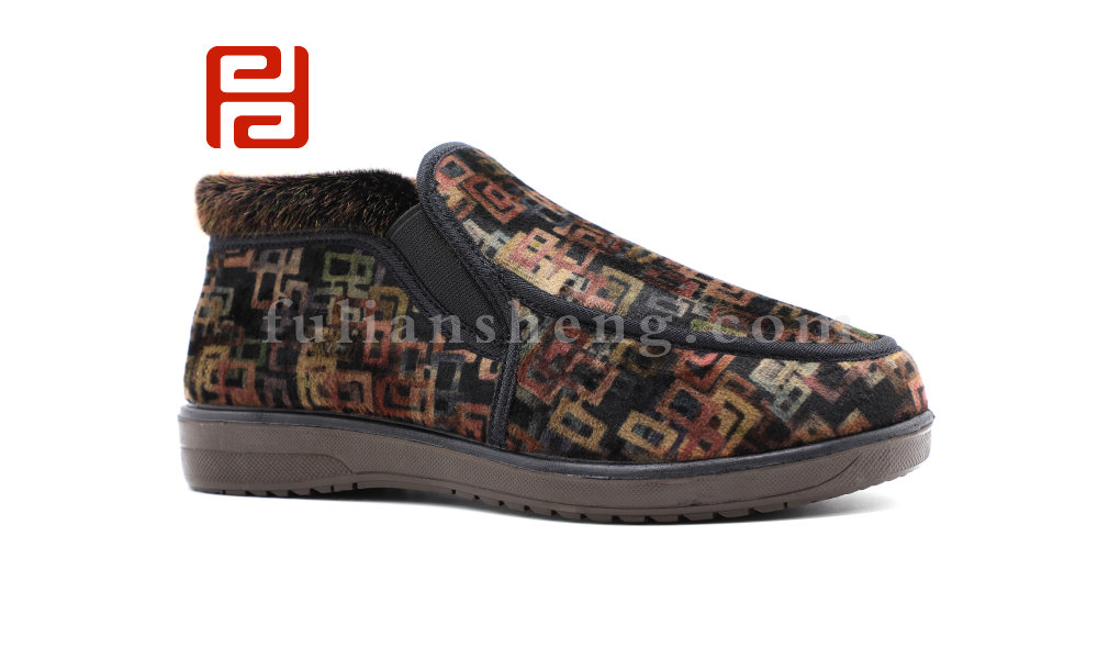 福连升冬季新款休闲生活女鞋老北京布鞋舒适休闲养生鞋