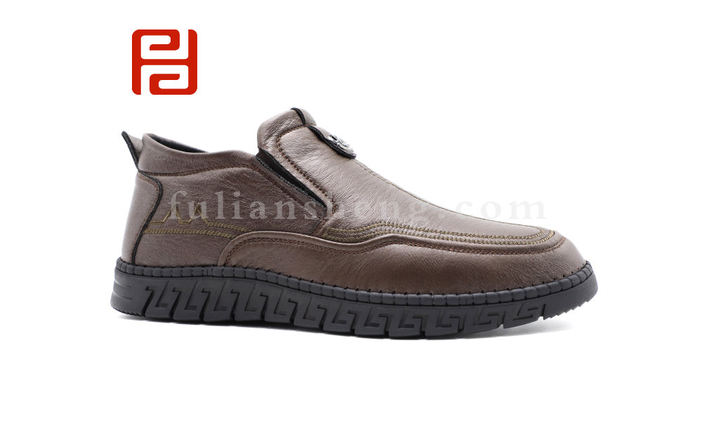 福连升冬季新款休闲生活男鞋舒适休闲手缝鞋