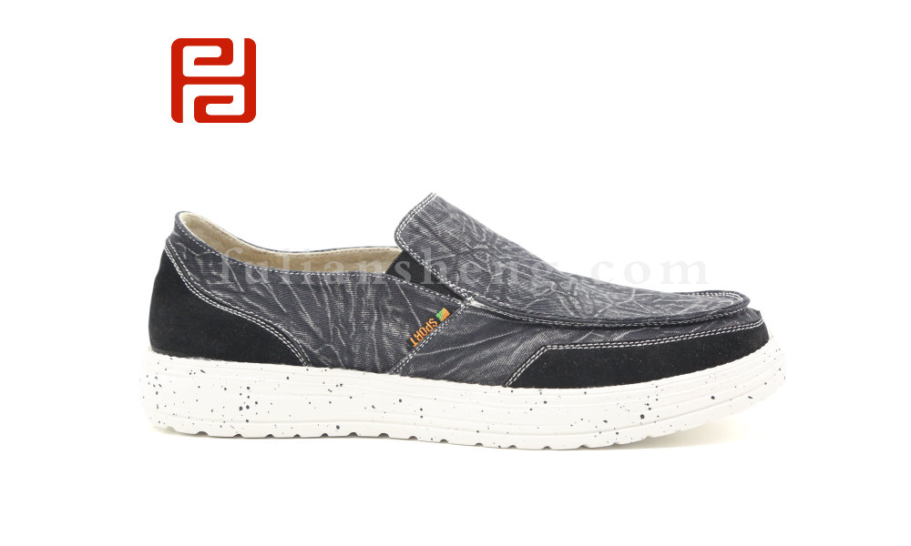 福连升男鞋牛仔布鞋时尚透气轻便休闲鞋泡沫底缓震春夏图片