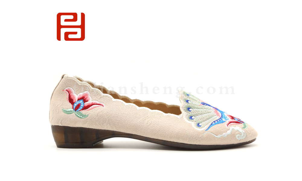 福连升老北京布鞋汉唐风韵绣花牛筋底舒适婚鞋女鞋
