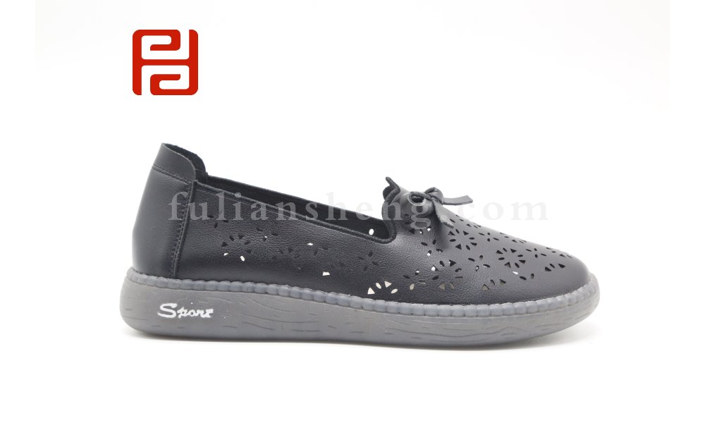 福连升夏季舒适休闲鞋女鞋柔软果冻平底花朵打孔透气凉鞋图片