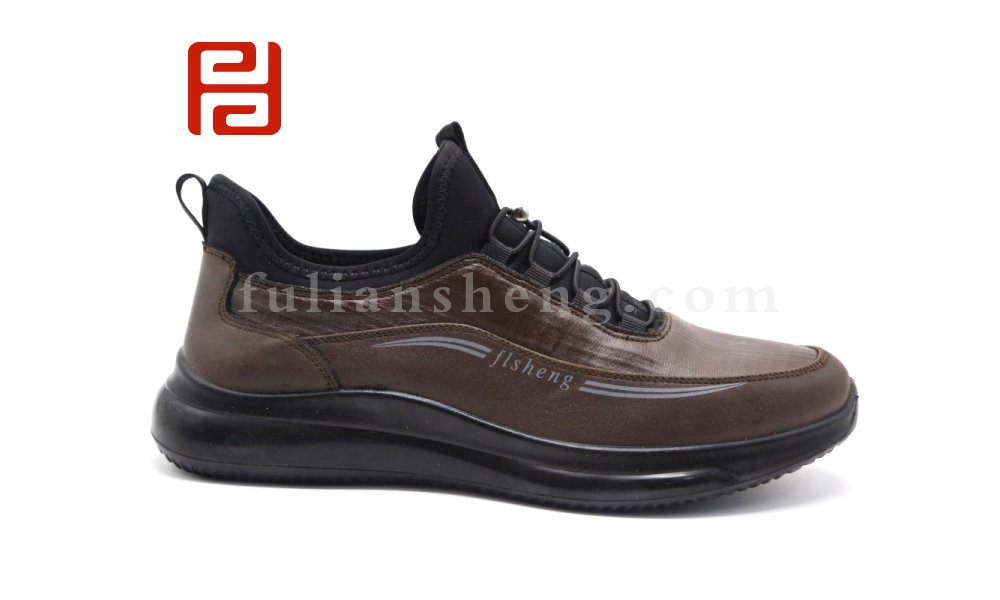 福连升秋季舒适休闲养生鞋中老年一脚蹬松紧轻便男鞋图片