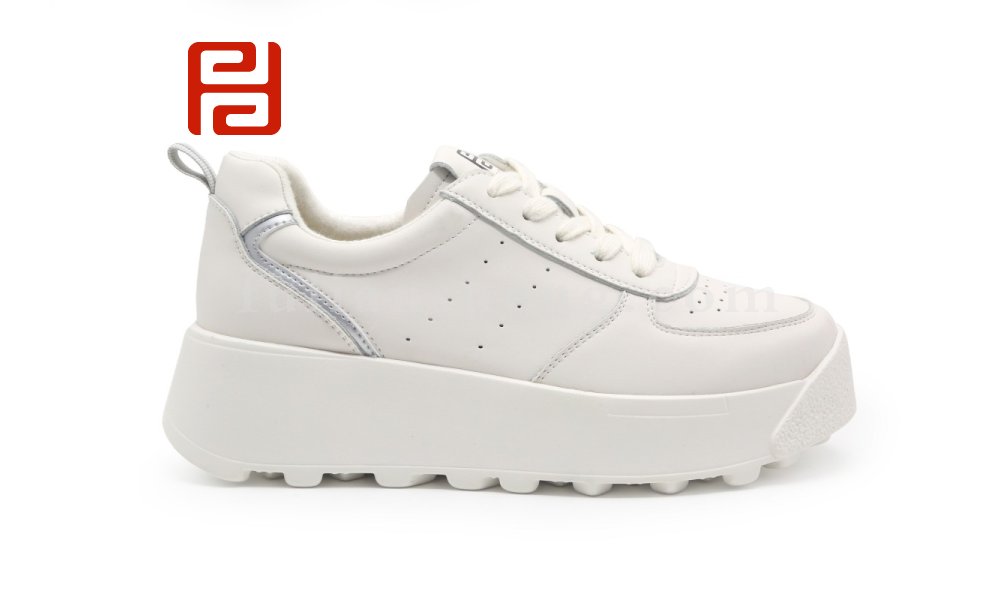 福连升休闲鞋女鞋厚底百搭小白鞋增高新款面包鞋图片