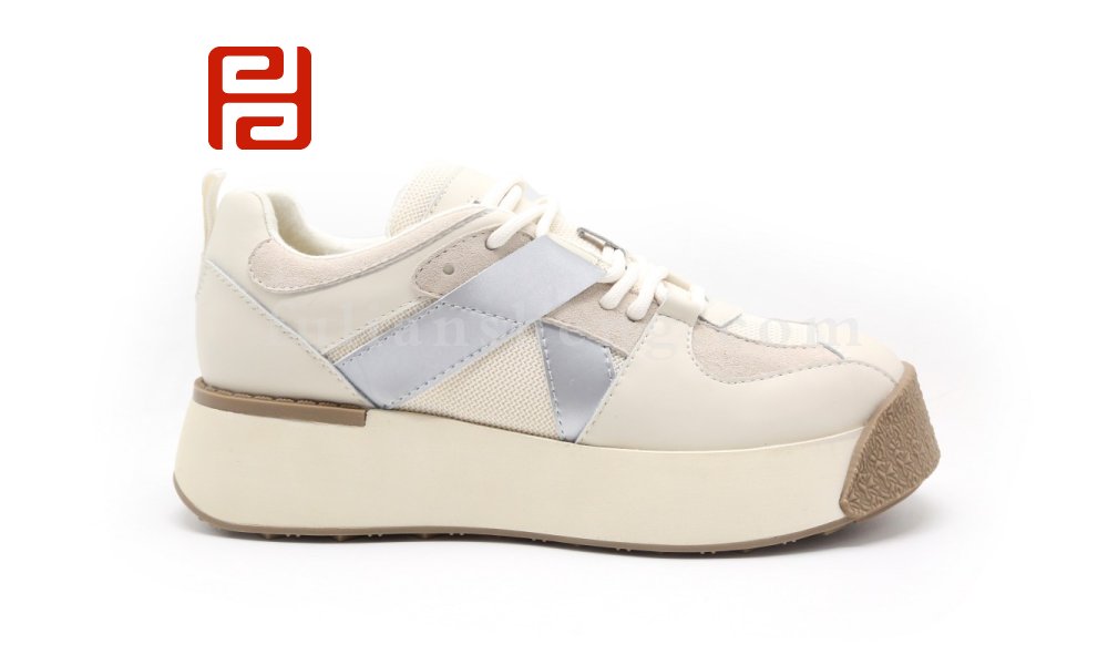 福连升休闲鞋女鞋2021秋季新款百搭厚底时尚增高面包鞋图片