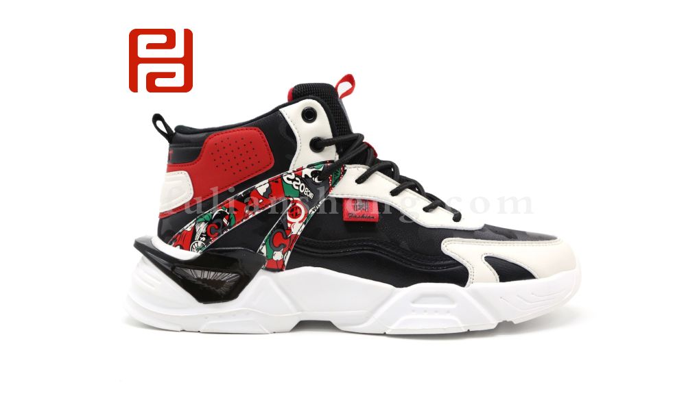 福连升休闲鞋男鞋冬保暖高帮运动鞋潮流多彩时尚男图片