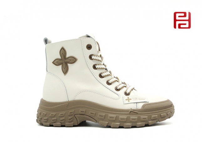 福连升冬季时尚榴莲鞋增高厚底保暖舒适休闲女鞋