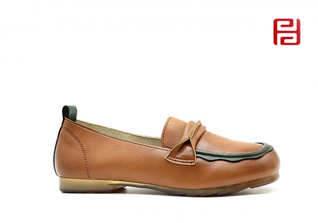 福连升春秋休闲单鞋舒适休闲手缝鞋女鞋