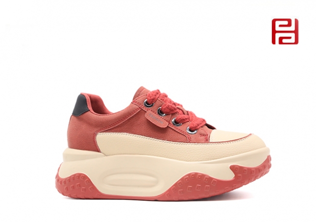 福连升春秋新款单鞋厚底女鞋时尚休闲松糕鞋子