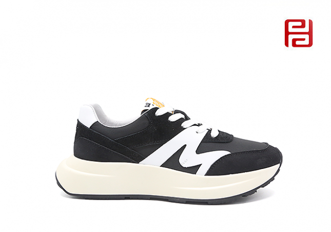 福连升休闲鞋秋季时尚运动阿甘鞋拼色复古女鞋