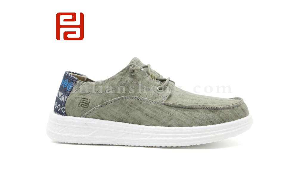 春款休闲男鞋麻布透气布鞋一脚蹬懒人潮流百搭休闲板鞋