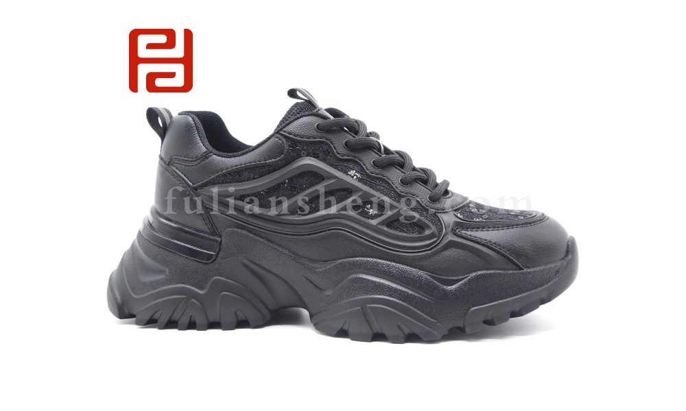 福连升春季时尚运动鞋轻便厚底透气松糕女鞋